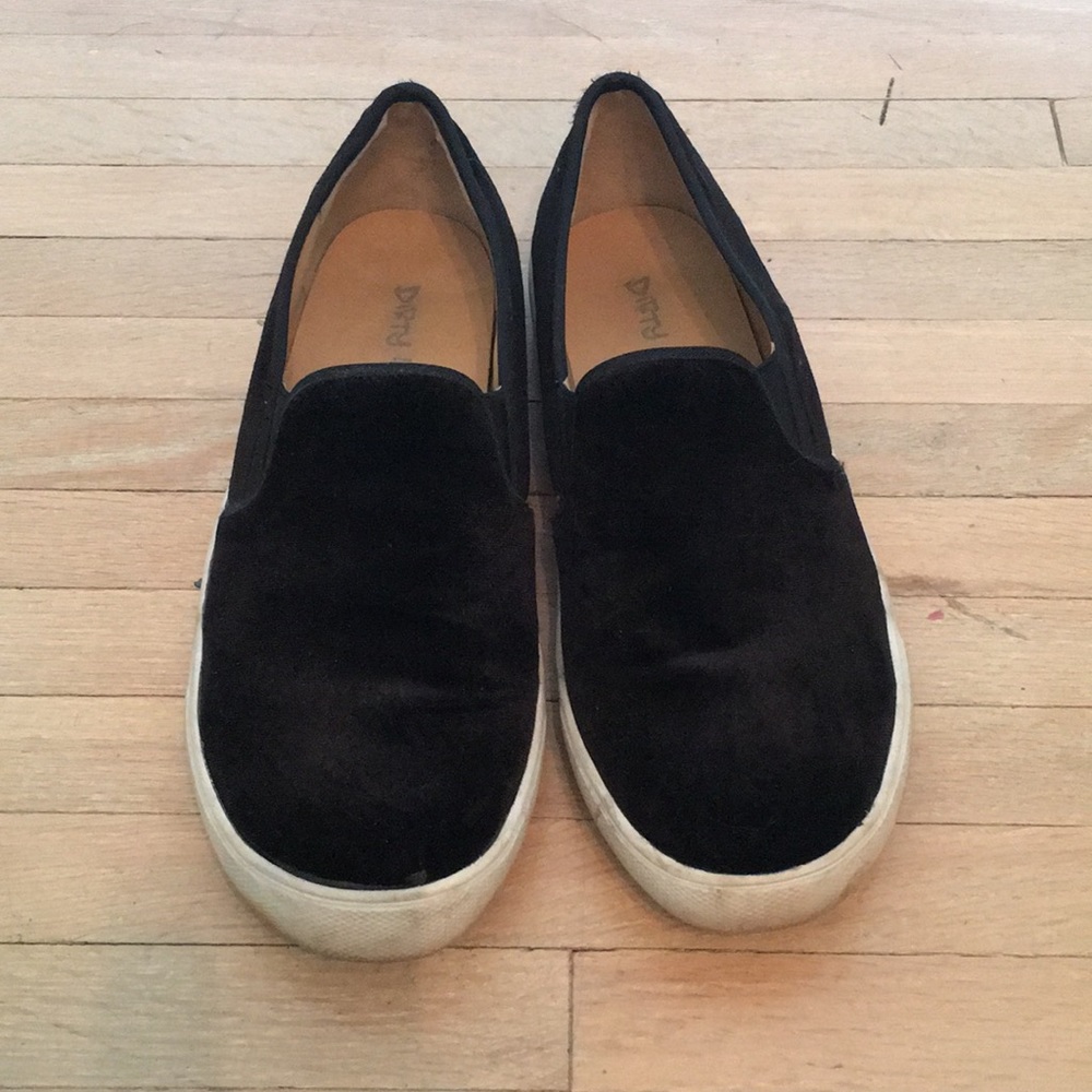Black velvet loafers